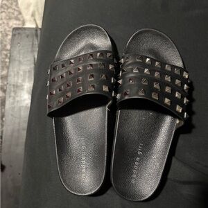 Madden Girl Black Studded Sandals